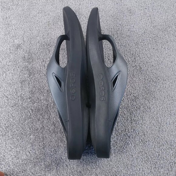 OOFOS Sandals Mens 12 Ooriginal Sport Recovery Slide Thong Grey Black Comfort - Picture 8 of 10